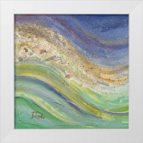 The Sea I White Modern Wood Framed Art Print by Pinto, Patricia