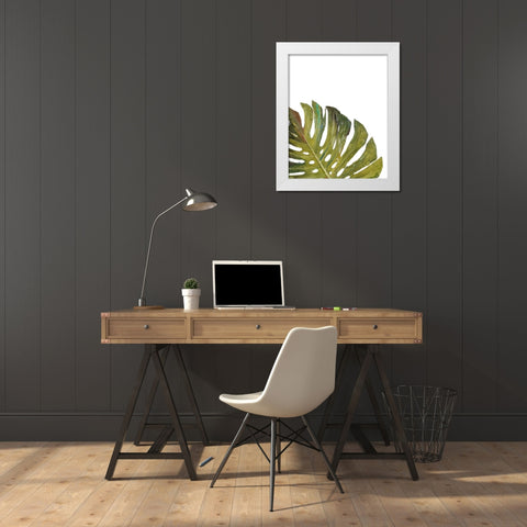 Partial Palm I White Modern Wood Framed Art Print by Pinto, Patricia