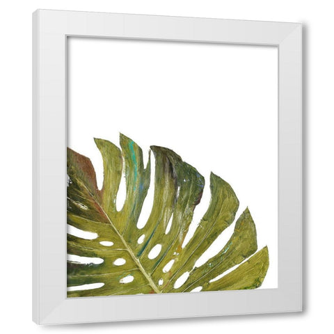 Partial Palm I White Modern Wood Framed Art Print by Pinto, Patricia
