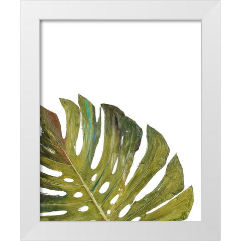 Partial Palm I White Modern Wood Framed Art Print by Pinto, Patricia