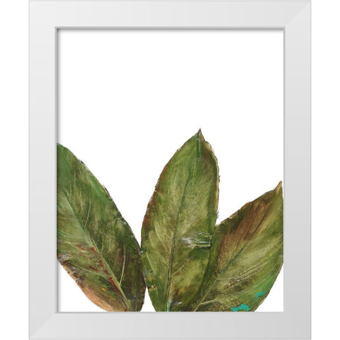 Partial Palm III White Modern Wood Framed Art Print by Pinto, Patricia