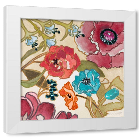 Le Jardin Colorful II White Modern Wood Framed Art Print by Loreth, Lanie