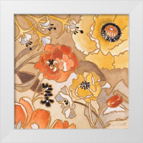 Le Jardin II White Modern Wood Framed Art Print by Loreth, Lanie