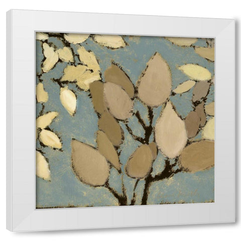 Spring Square I White Modern Wood Framed Art Print by Loreth, Lanie