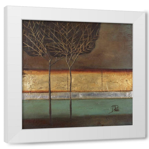 Gold Forest I White Modern Wood Framed Art Print by Pinto, Patricia
