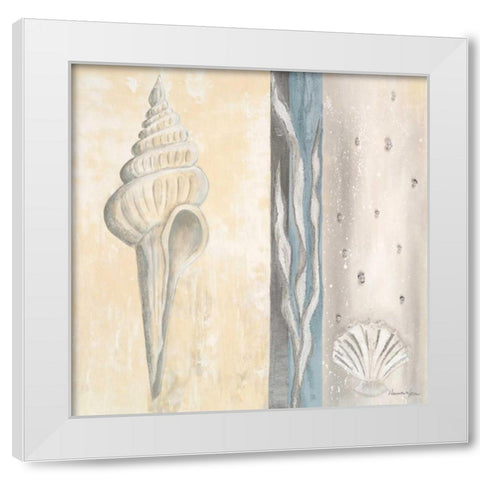 Calming Sea I White Modern Wood Framed Art Print by Hakimipour-Ritter