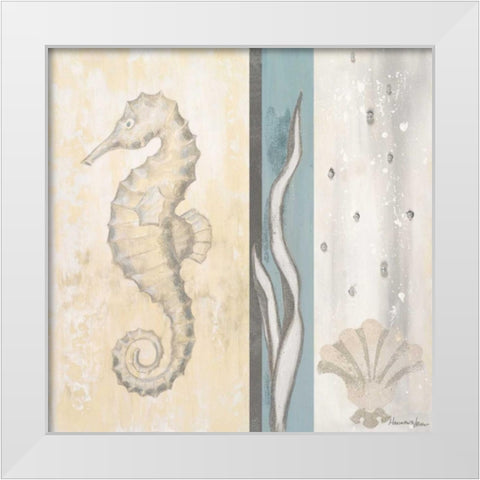 Calming Sea II White Modern Wood Framed Art Print by Hakimipour-Ritter