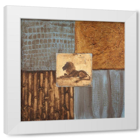 Textures of Africa I White Modern Wood Framed Art Print by Hakimipour-Ritter