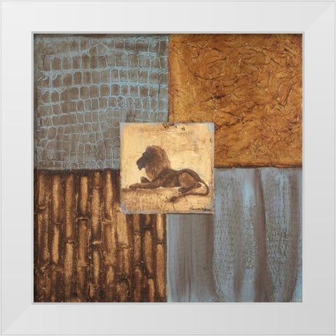Textures of Africa I White Modern Wood Framed Art Print by Hakimipour-Ritter