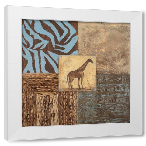 Textures of Africa II White Modern Wood Framed Art Print by Hakimipour-Ritter