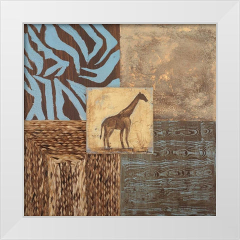 Textures of Africa II White Modern Wood Framed Art Print by Hakimipour-Ritter