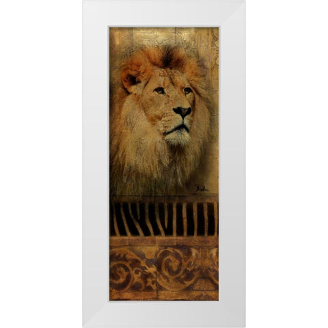 Elegant Safari IV White Modern Wood Framed Art Print by Pinto, Patricia