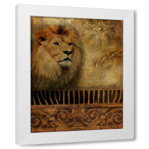 Elegant Safari IV White Modern Wood Framed Art Print by Pinto, Patricia