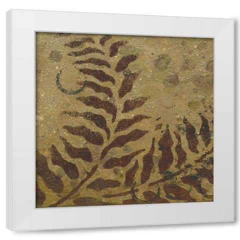 October Collage II White Modern Wood Framed Art Print by Marcon, Michael