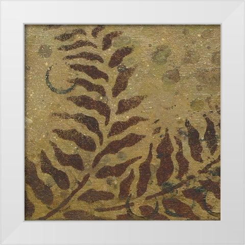 October Collage II White Modern Wood Framed Art Print by Marcon, Michael