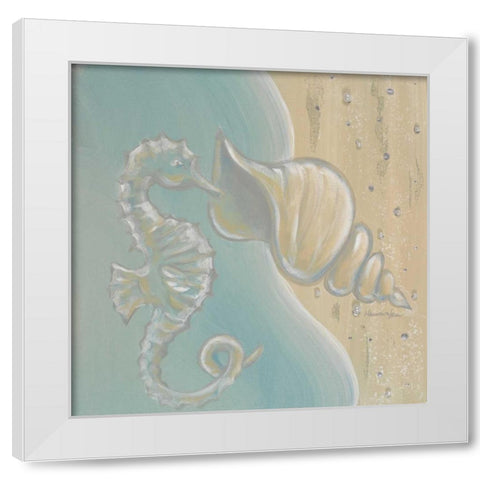 Pearl Beach I White Modern Wood Framed Art Print by Hakimipour-Ritter