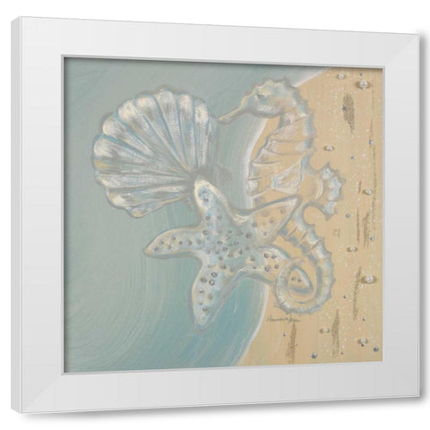 Pearl Beach II White Modern Wood Framed Art Print by Hakimipour-Ritter