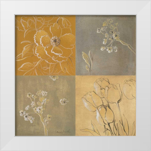 Flowers of the Night I White Modern Wood Framed Art Print by Loreth, Lanie