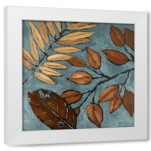 Blue Indian Summer II White Modern Wood Framed Art Print by Loreth, Lanie