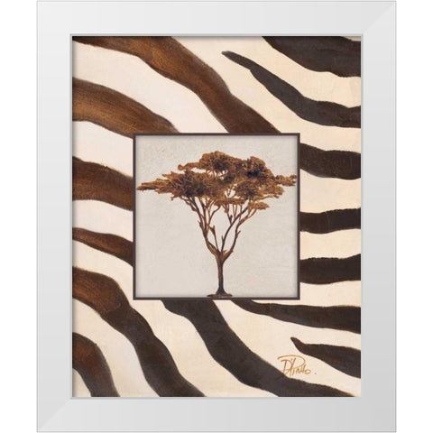 Contemporary Africa II White Modern Wood Framed Art Print by Pinto, Patricia