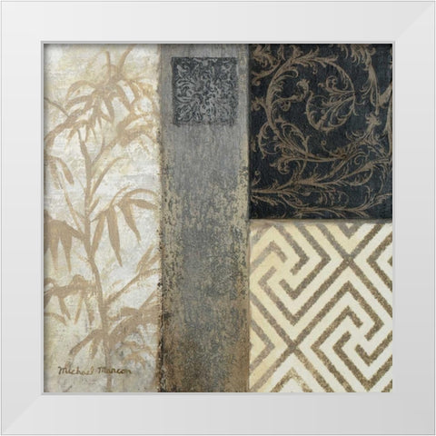 Eastern Square II White Modern Wood Framed Art Print by Marcon, Michael