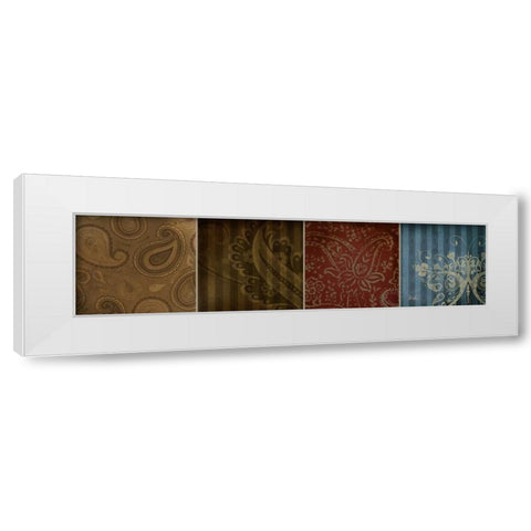 Paisley Composition II White Modern Wood Framed Art Print by Pinto, Patricia