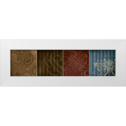 Paisley Composition II White Modern Wood Framed Art Print by Pinto, Patricia