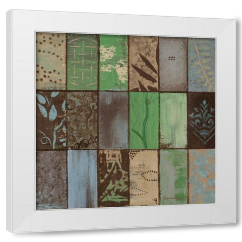 Parade of Patterns I White Modern Wood Framed Art Print by Hakimipour-Ritter