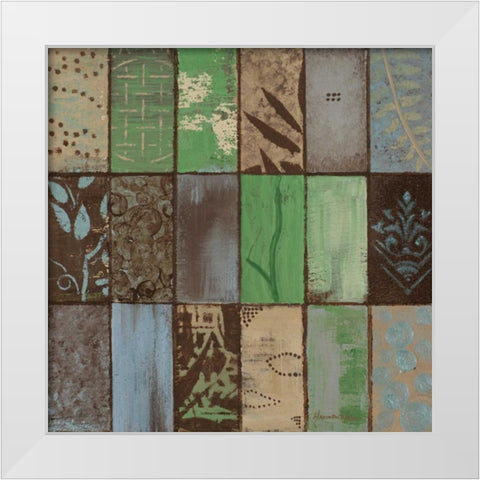 Parade of Patterns I White Modern Wood Framed Art Print by Hakimipour-Ritter