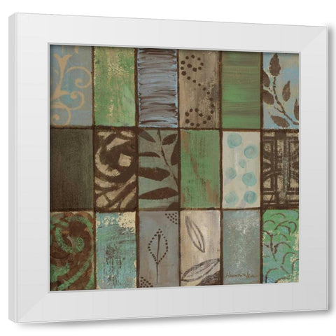 Parade of Patterns II White Modern Wood Framed Art Print by Hakimipour-Ritter