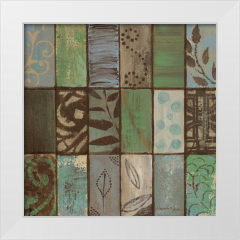 Parade of Patterns II White Modern Wood Framed Art Print by Hakimipour-Ritter