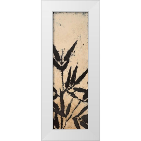 Bamboo Silhouette I White Modern Wood Framed Art Print by Loreth, Lanie