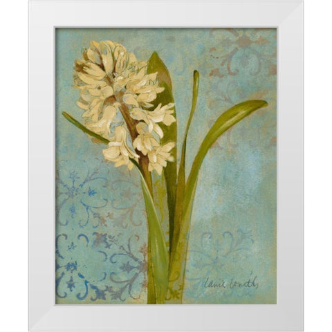 Hyacinth on Teal I White Modern Wood Framed Art Print by Loreth, Lanie