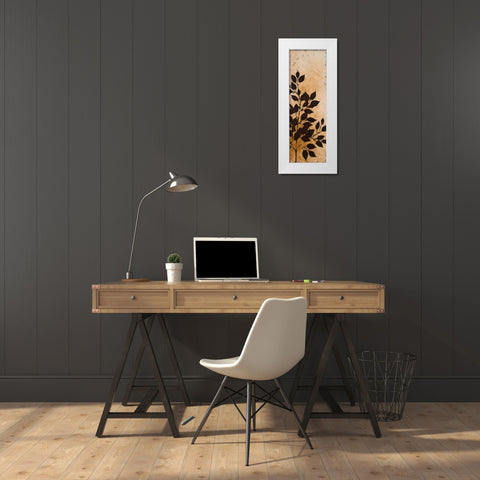 Leaves Silhouette I White Modern Wood Framed Art Print by Loreth, Lanie