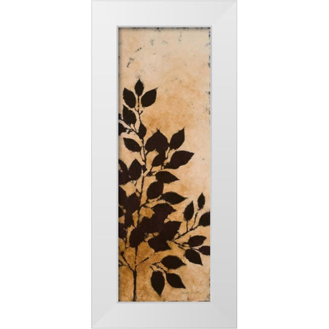 Leaves Silhouette I White Modern Wood Framed Art Print by Loreth, Lanie