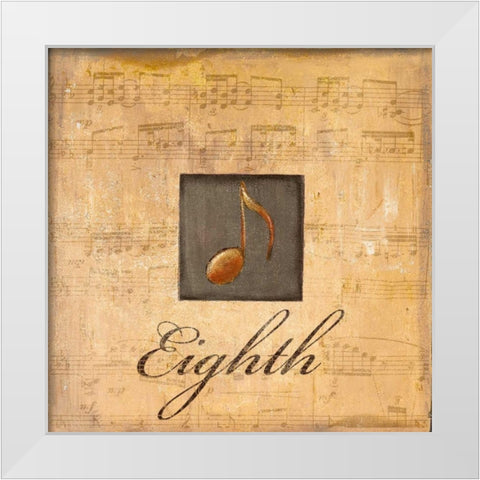 Eighth White Modern Wood Framed Art Print by Hakimipour-Ritter