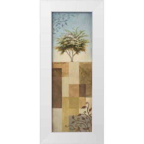 Flowering Crab Tree White Modern Wood Framed Art Print by Marcon, Michael