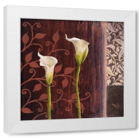 Calla Lilies II White Modern Wood Framed Art Print by Marcon, Michael