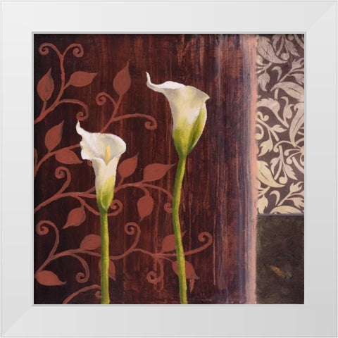 Calla Lilies II White Modern Wood Framed Art Print by Marcon, Michael
