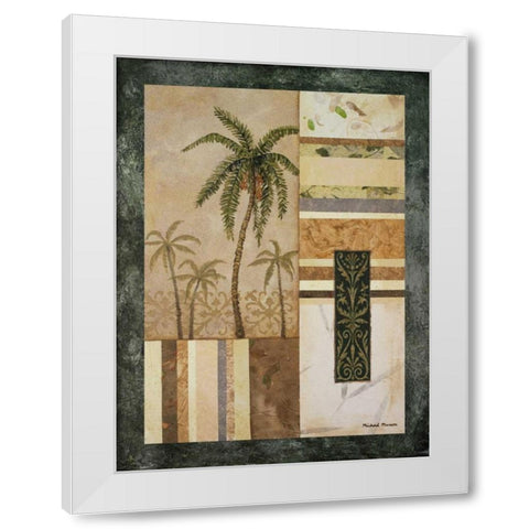 Date Palm White Modern Wood Framed Art Print by Marcon, Michael