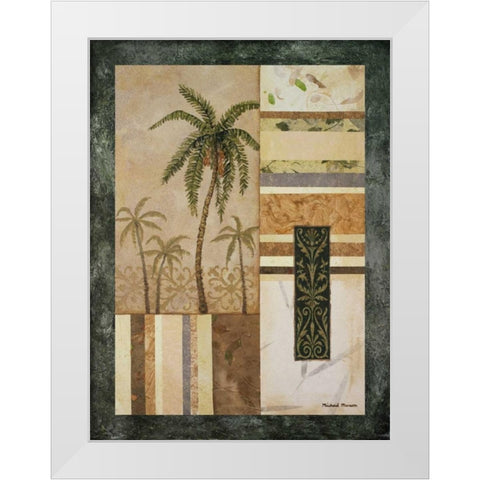 Date Palm White Modern Wood Framed Art Print by Marcon, Michael