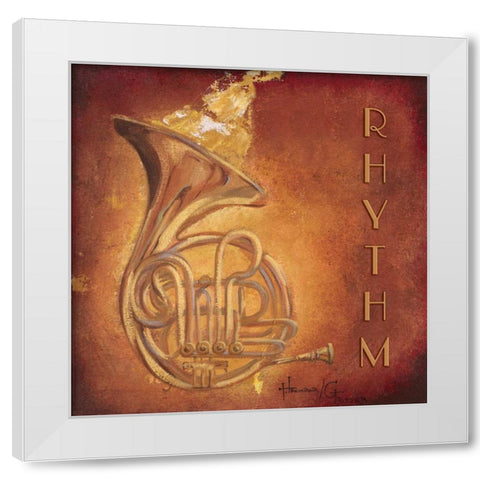 Rhythm White Modern Wood Framed Art Print by Hakimipour-Ritter