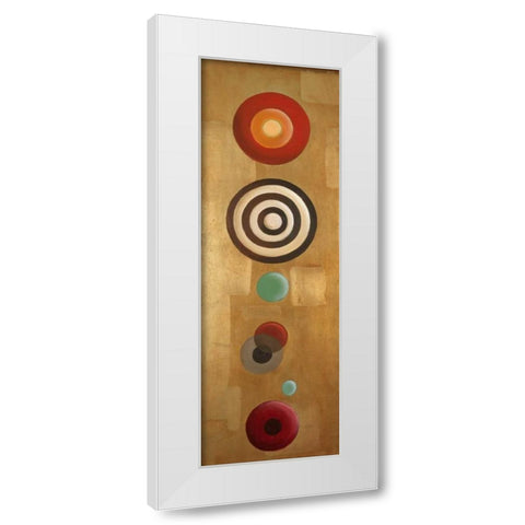 Les Circles I White Modern Wood Framed Art Print by Pinto, Patricia
