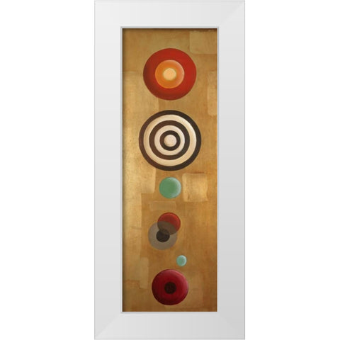 Les Circles I White Modern Wood Framed Art Print by Pinto, Patricia