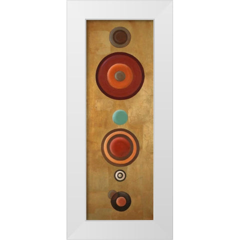 Les Circles II White Modern Wood Framed Art Print by Pinto, Patricia