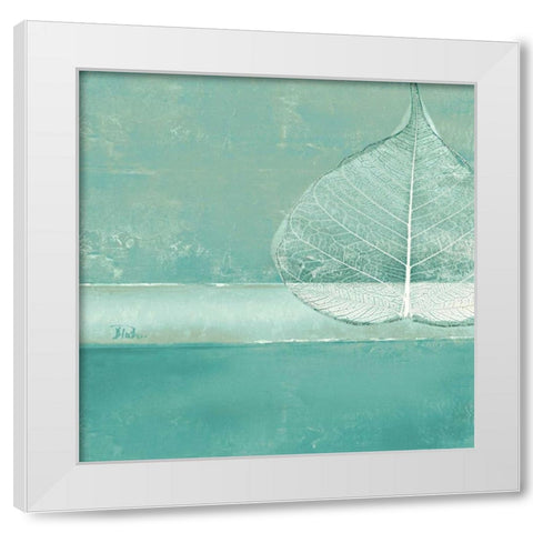 Less is More on Teal I White Modern Wood Framed Art Print by Pinto, Patricia