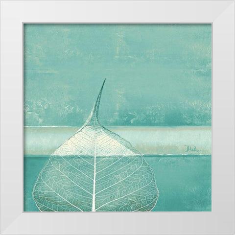 Less is More on Teal II White Modern Wood Framed Art Print by Pinto, Patricia