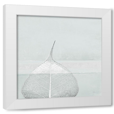 Less is More on Gray !! White Modern Wood Framed Art Print by Pinto, Patricia