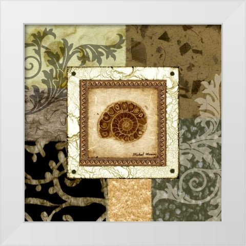 Nautilus I White Modern Wood Framed Art Print by Marcon, Michael