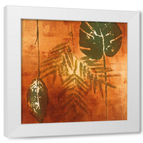 Luminous Leaves II White Modern Wood Framed Art Print by Loreth, Lanie